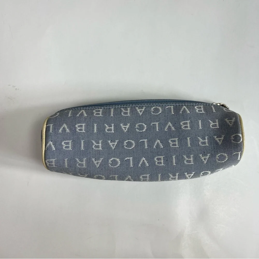 BVLGARI Logo Mania Pouch Canvas Zip Long Wallet
